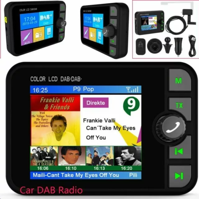 Adaptateur radio numérique 2,4" dans la voiture DAB DAB + LCD AM FM émetteur magnétique USB UK 2