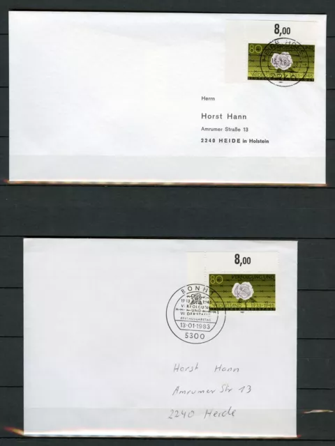 BUND Nr.1163 FDC ESST/EST BONN+HEIDE ECKRAND links oben !!! (117595)