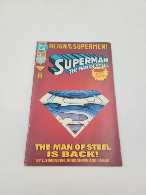 Superman: The Man of Steel #22 Die-Cut Cover Edition Jun 1993, DC