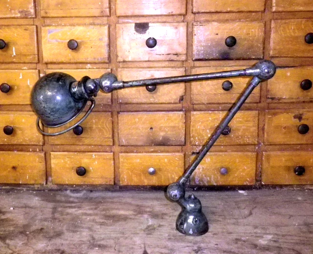 Lampe de bureau industrielle Jielde Gris Métal