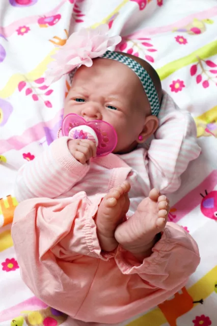 My Adorable Baby Girl !!Berenguer Preemie Lifelike Reborn Doll W Pacifier,Bottle 2