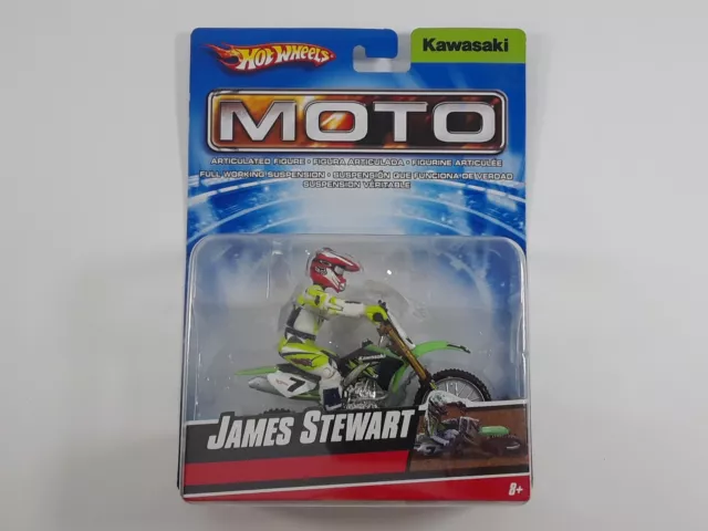 Hot Wheels Moto James Stewart Kawasaki #7 Monster Hot Wheels Moto James Stewart Kawasaki #7 Monster