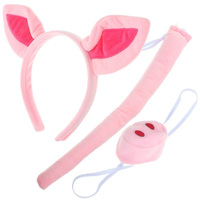 Abito Costume Maiale Bambini Fascia Abito Fantastico Kit Orecchi Bambino Halloween