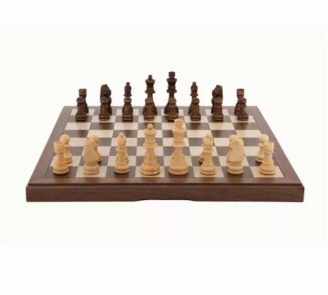 Quality DAL ROSSI Wooden Chess Set 12" Family Board Game Easter Gifts