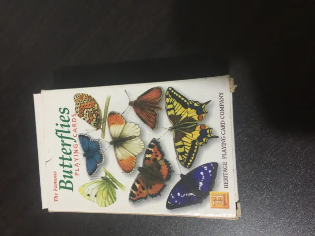 vintage playing cards in box famous butterfies of the world butterfly 1999