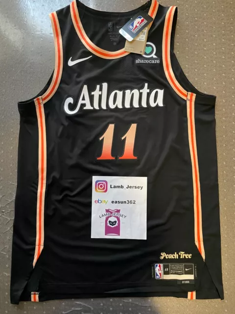 NWOT TRAE YOUNG Atlanta Hawks PEACHTREE EDITION Basketball Jersey, SZ:48