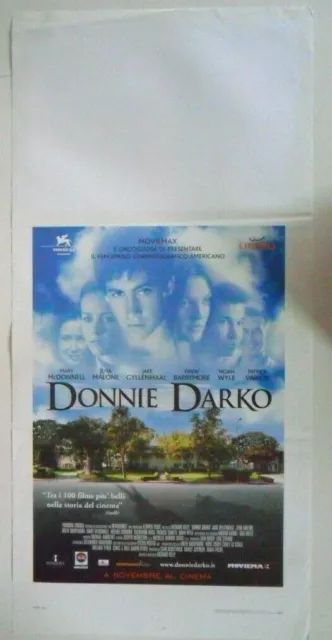 LOCANDINA FILM "DONNIE DARKO" J. Gyllenhaal, P. Swayze, M. Gyllenhaal -cm 71x34