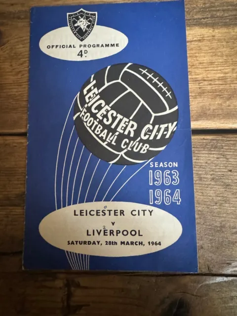 Football Programme Leicester City v Liverepool 1964 Division 1 vintage