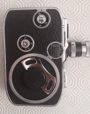 Bolex Cinepresa 8mm Paillard Bolex L8 con obiettivo Kern custodia originale in pelle  