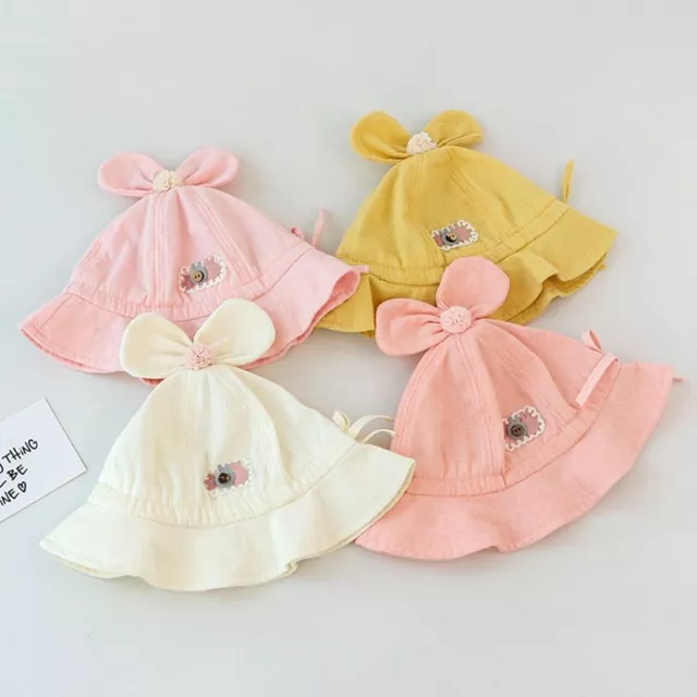 Bow Design Baby Caps Sun Protection Kids Sunshade Hat Baby Fisherman's hat