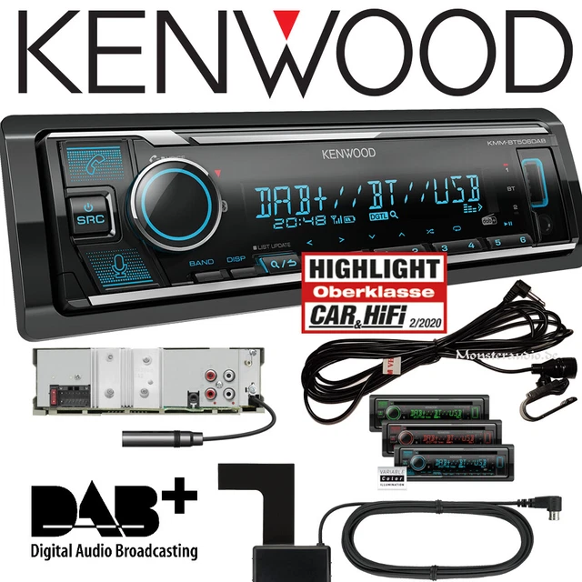 KENWOOD KMMBT506DAB WITH DAB+ Antenna Car Stereo 1DIN Digital Radio