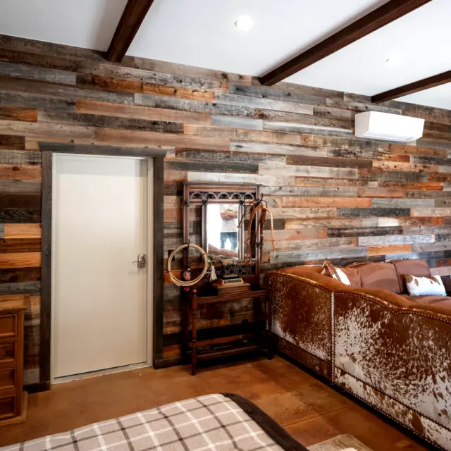 Premium Reclaimed Wood Wall Siding | Redwood Board Planks | Accent Wall Paneling