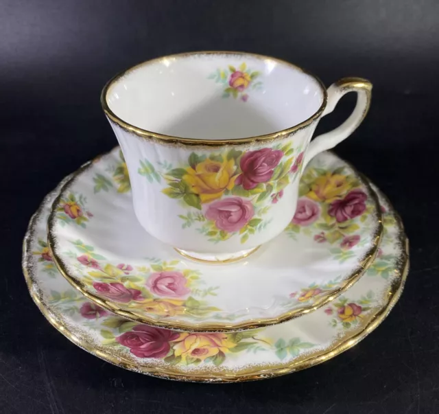 Royal Stafford Bone China “ Bouquet “ Tea Cup, Saucer & Side Plate Trio