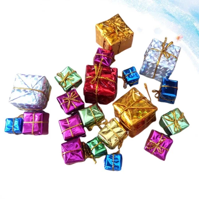 72 Pcs Decoration Boxes Miniature Holiday Tree Decoration Xmas Gift Box Ornament