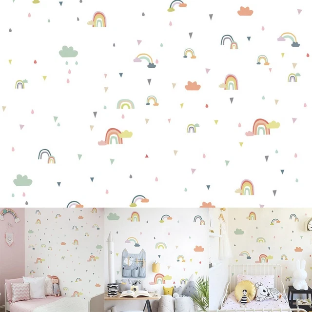 Pegatina de pared de PVC cotización para el hogar arco iris reemplazo vinilo arte de pared