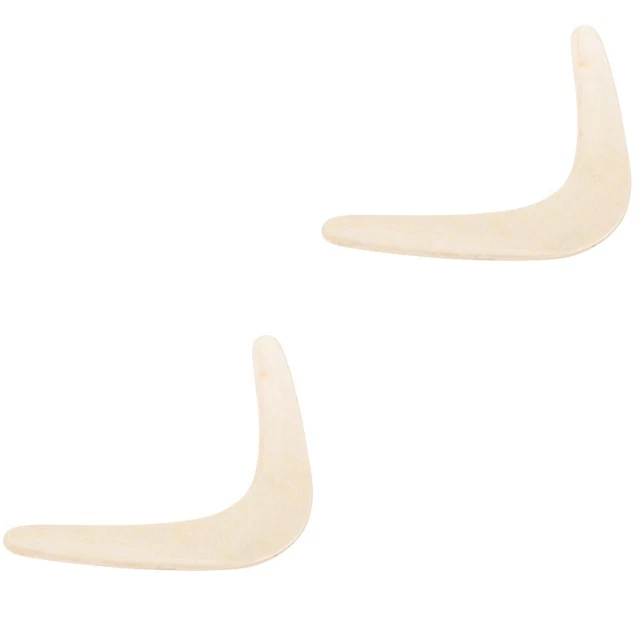 2 piezas Boomerang Volador Boomerang de Madera Juguete Niños Boomerang Recreativo Boomerang para Aire Libre