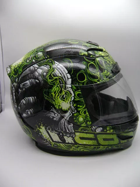 Icon AIRMADA Motorcycle Full Face Helmet XL Green Black White