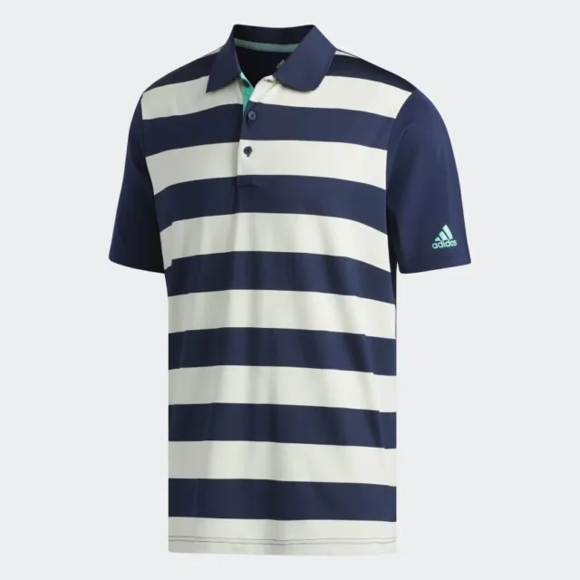 Adidas Golf Blu Navy a Righe Bianche Regular Maglietta Polo Taglia M