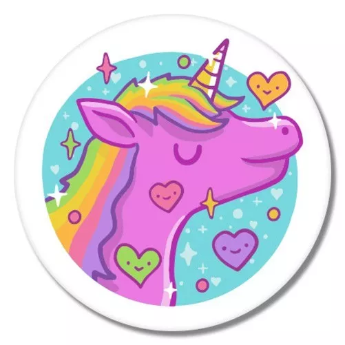 Unicorn Cute Flowers Hearts Car Laptop Phone Vinyl Sticker  - SELECT SIZE