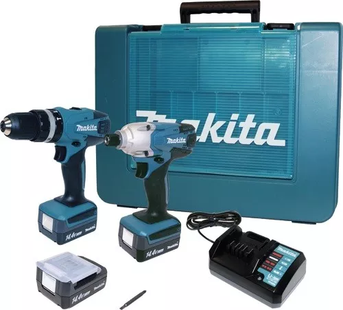 Trapano Perc. + Avvitatore A Batteria Litio "Dk 1484" Makita