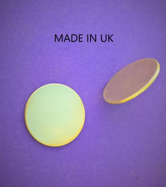 BRASS DISCS BLANKS 2mm thick metal  choose 16mm upto 60mm dia. Deburred UK MADE