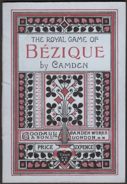 Old Antique Goodall CAMDEN ROYAL GAME BEZIQUE Playing Cards Rules Book 41st Ed. 3