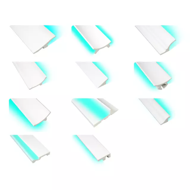 Listones LED listones de estuco perfil decorativo zócalos de plástico listones de techo