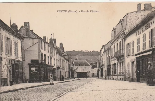 CPA 51 VIRTUS (Marne) Rue de Chalons