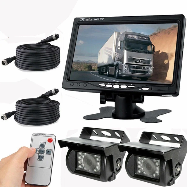 12/24V Car Reversing Camera with 7" LCD Monitor For Truck Bus Van Rear View IP67