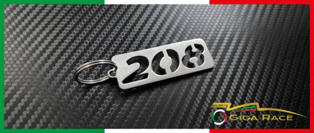 PEUGEOT 208 PORTACHIAVI auto porta chiave chiavi anello ciondolo acciaio  EUR 20,00 - PicClick IT