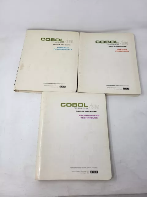 COBOL 360 for IBM System -by Paul R. Melichar --Three 1960s Manuals