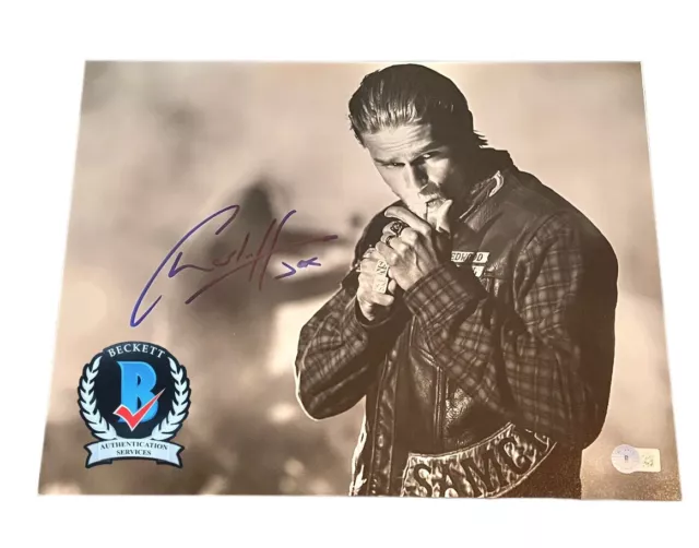 Charlie Hunnam Signed Sons Of Anarchy 11X14 Jax Photo Autograph Beckett Bl86307