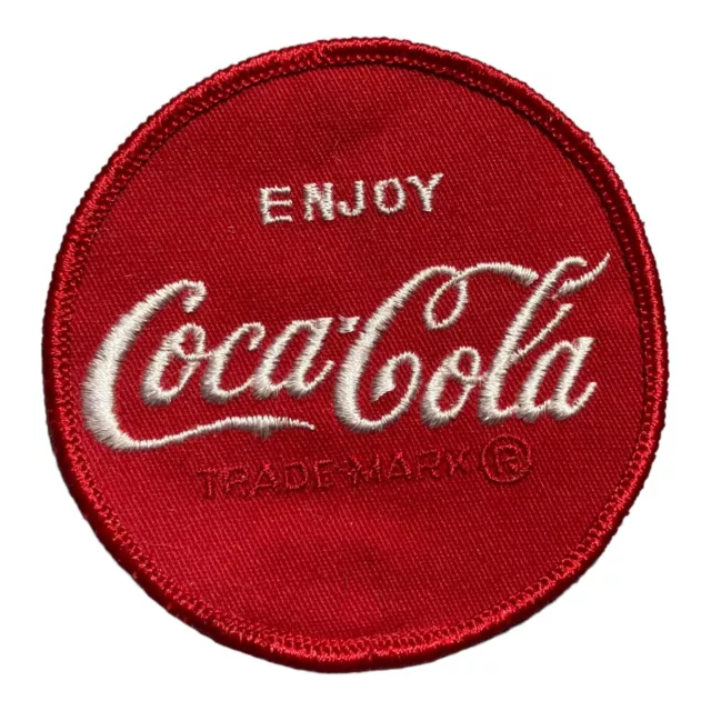 Coke Coca Cola Patch 3” Round Red Embroidered Sew On Patch Soda Pop Soft Drink