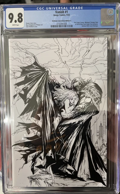 VANISH #1 CGC 9.8 KIRKHAM BATMAN 423 Homage B/W VIRGIN NYCC VARIANT 250 COPIES