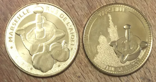 13 Marseille Aïoli Mdp 2 Médailles Monnaie De Paris Jeton Medals Tokens Coins