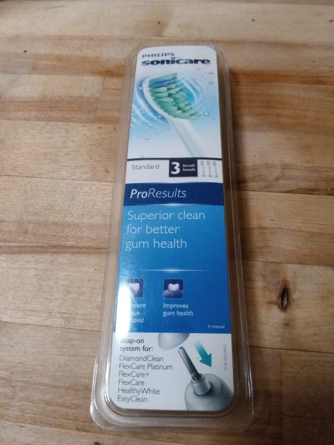 Paquete De 3 Cabezales De Cepillo Philips Sonicare Pro Results Blancos Hx6013
