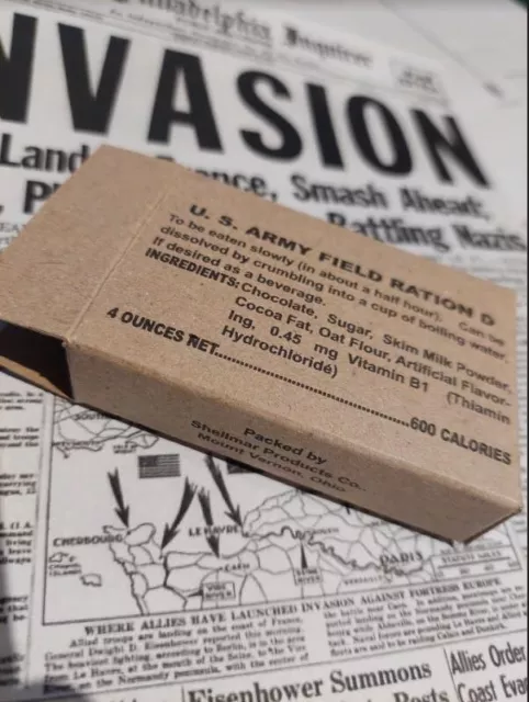 WW2 US K-Ration 4oz Chocolate bar wrapper