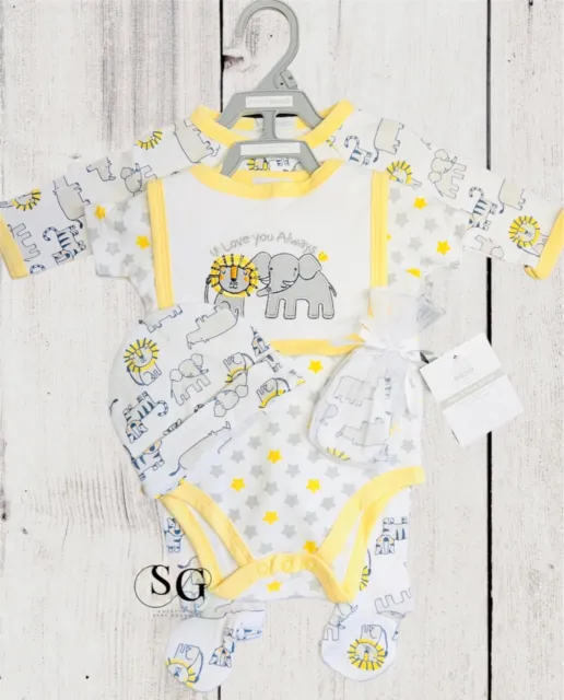 Unisex Baby Clothing Set 0-6 Months Safari Design Newborn Baby Unisex Gift Set