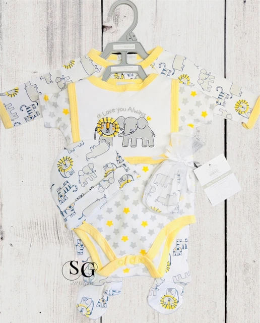 Unisex Baby Clothing Set 0-6 Months Safari Design Newborn Baby Unisex Gift Set
