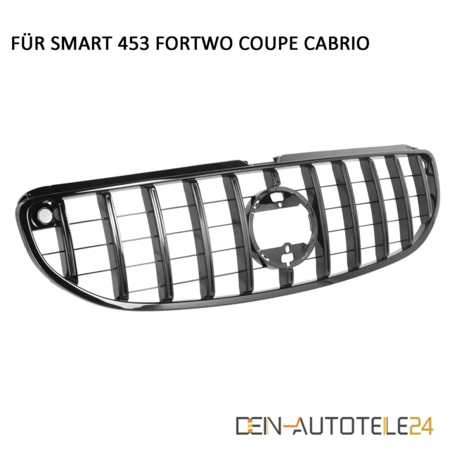 Kühlergrill Front Grill Für Smart 453 Fortwo Coupe Cabrio Schwarz Sportgrill