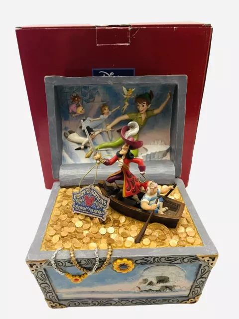 JIM SHORE PETER Pan Captain Hook Smee Treasure Chest Scene Figurine In ...