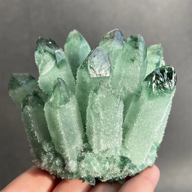 300g+ New Find Green Phantom Quartz Crystal Cluster Mineral Specimen Healing 1pc