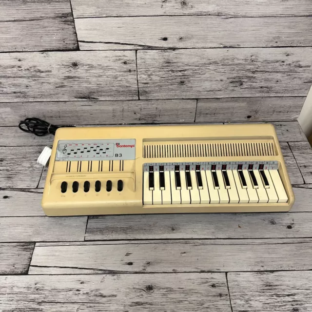 Electric Organ Bontempi B3 25 Keys 6 Chords 240V 50HZ 16W Vintage 70's FLAW