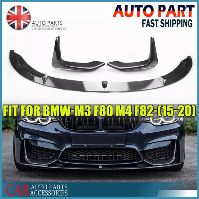 Carbon Fiber Front Bumper Lip Splitter For BMW M3 F80 M4 F82 F83 15-20 MP Style