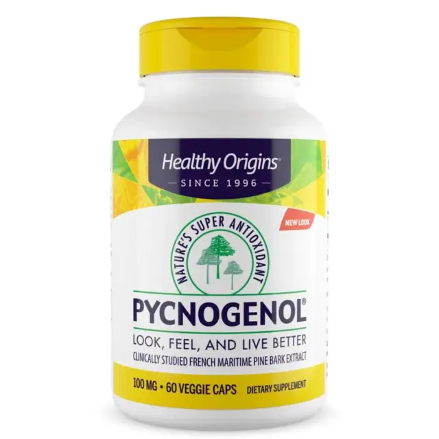 Healthy Origins, Pycnogenol®, 100mg, 60 Veg. Kapseln - Blitzversand