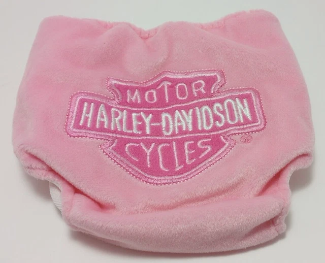 Harley Davidson Baby Diaper Cover Adjustable Fit Pink Motorcycle