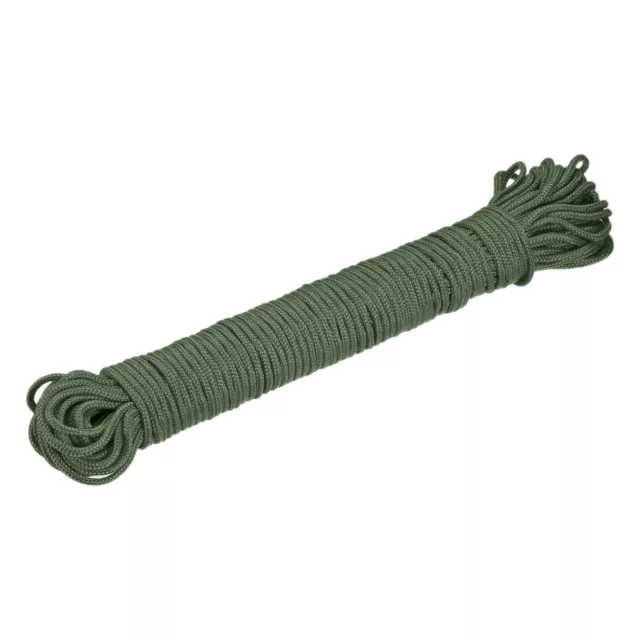 Polypropylene Rope Braid Cord 45M/148ft 2mm Dia Dark Green for Indoor Outdoor