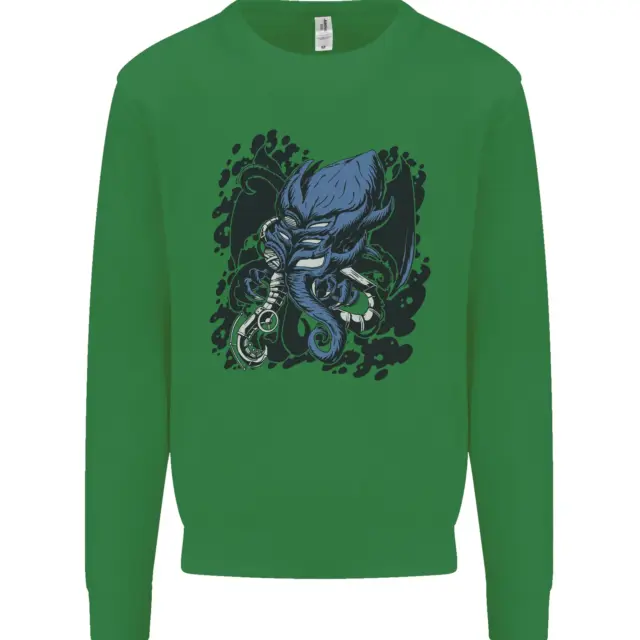 Felpa Cyberpunk Cthulhu Kraken Octopus da uomo maglione 10