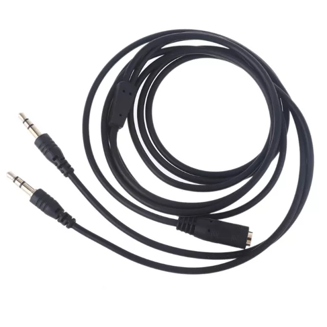 FFemale to 2 Male Splitter 3.5mm Stereo Headphones Adapter Cable