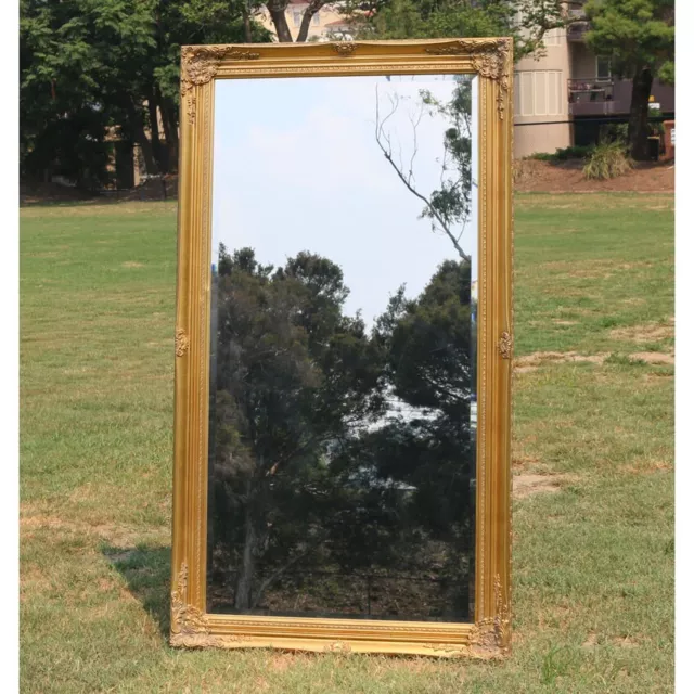 Wooden Europe Palace style Embossed Wall Mirror with Gold frame 136CM X 76CM